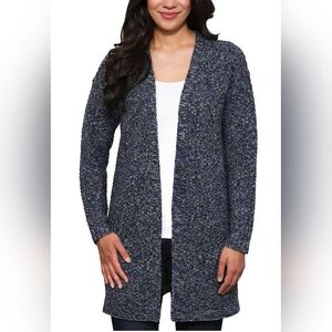Blue and Gray Knit Cardigan